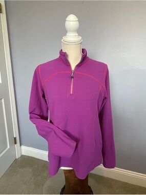 Eddie Bauer Women's Fuchsia Quarter-Zip Fleece Pullover